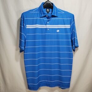 FootJoy‎ Mens Golf Polo Shirt Size Large Blue Striped